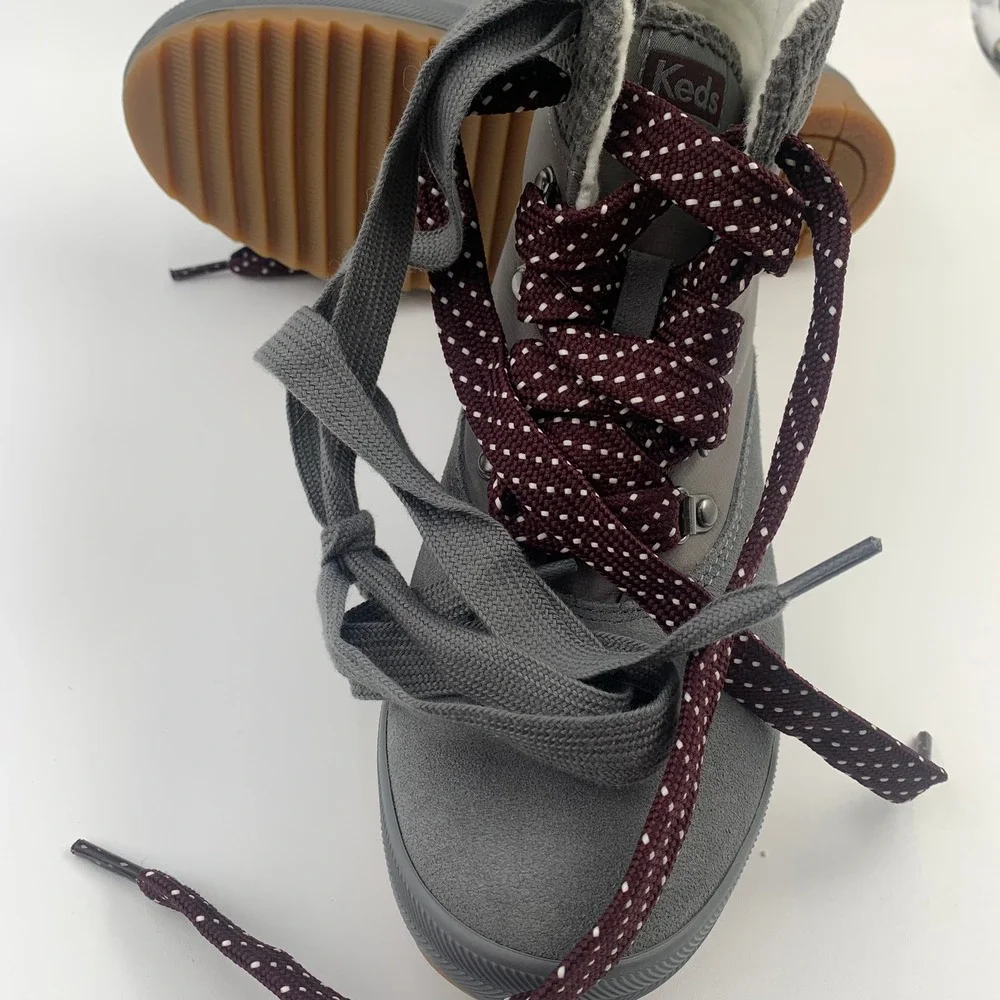 Keds Camp Boot Womens 7.5 Gray Suede Water Resistant Thinsulate Ankle WH65575